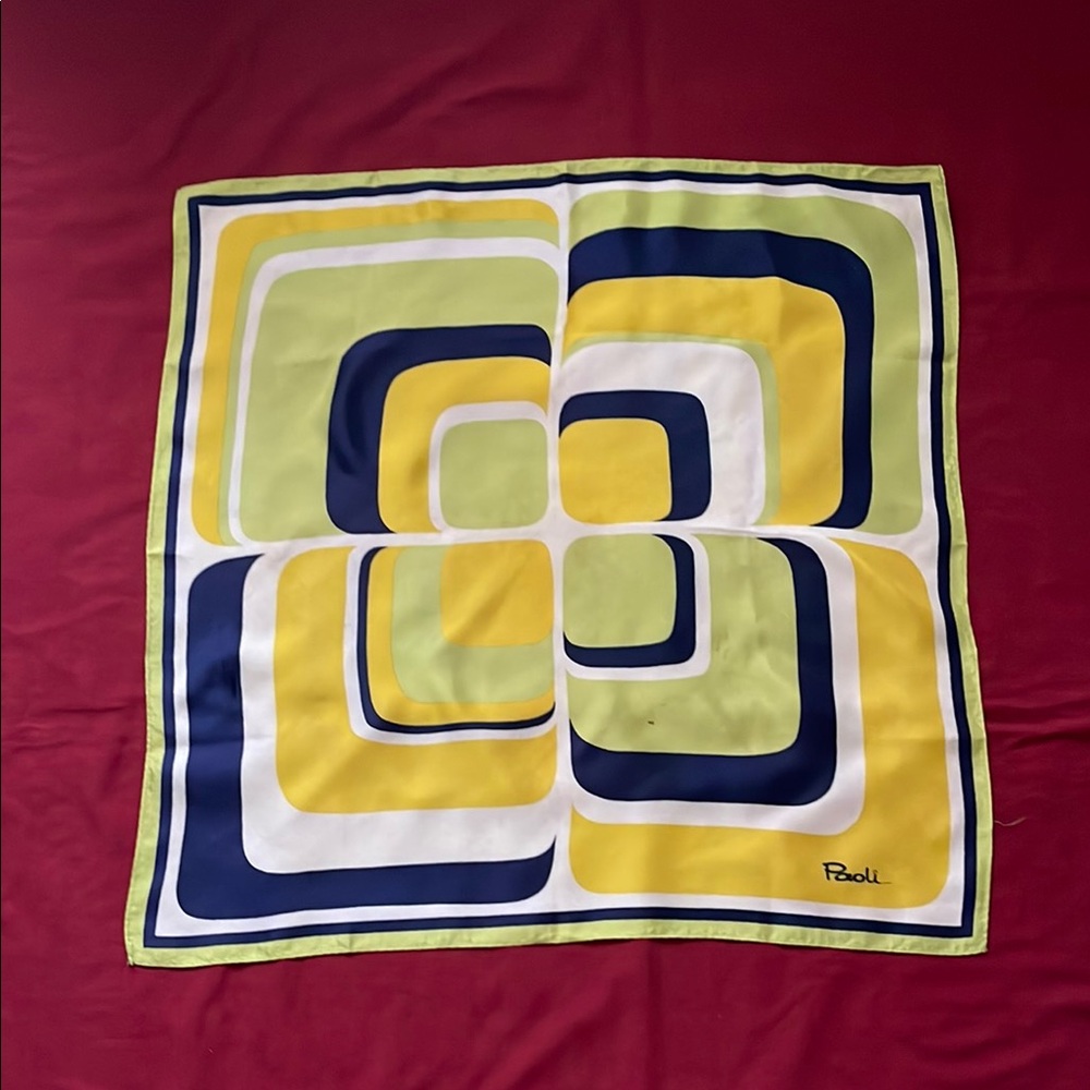 Paoli Vintage Geometric Design Scarf